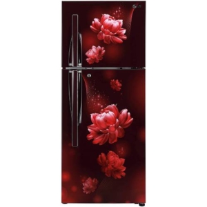 HAIER 240L No Frost Double Door Inverter Refrigerator - Red Rose Floral